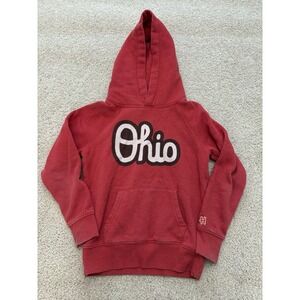 Kids Homage Ohio Full Script Red Hoodie Sweater Size 8